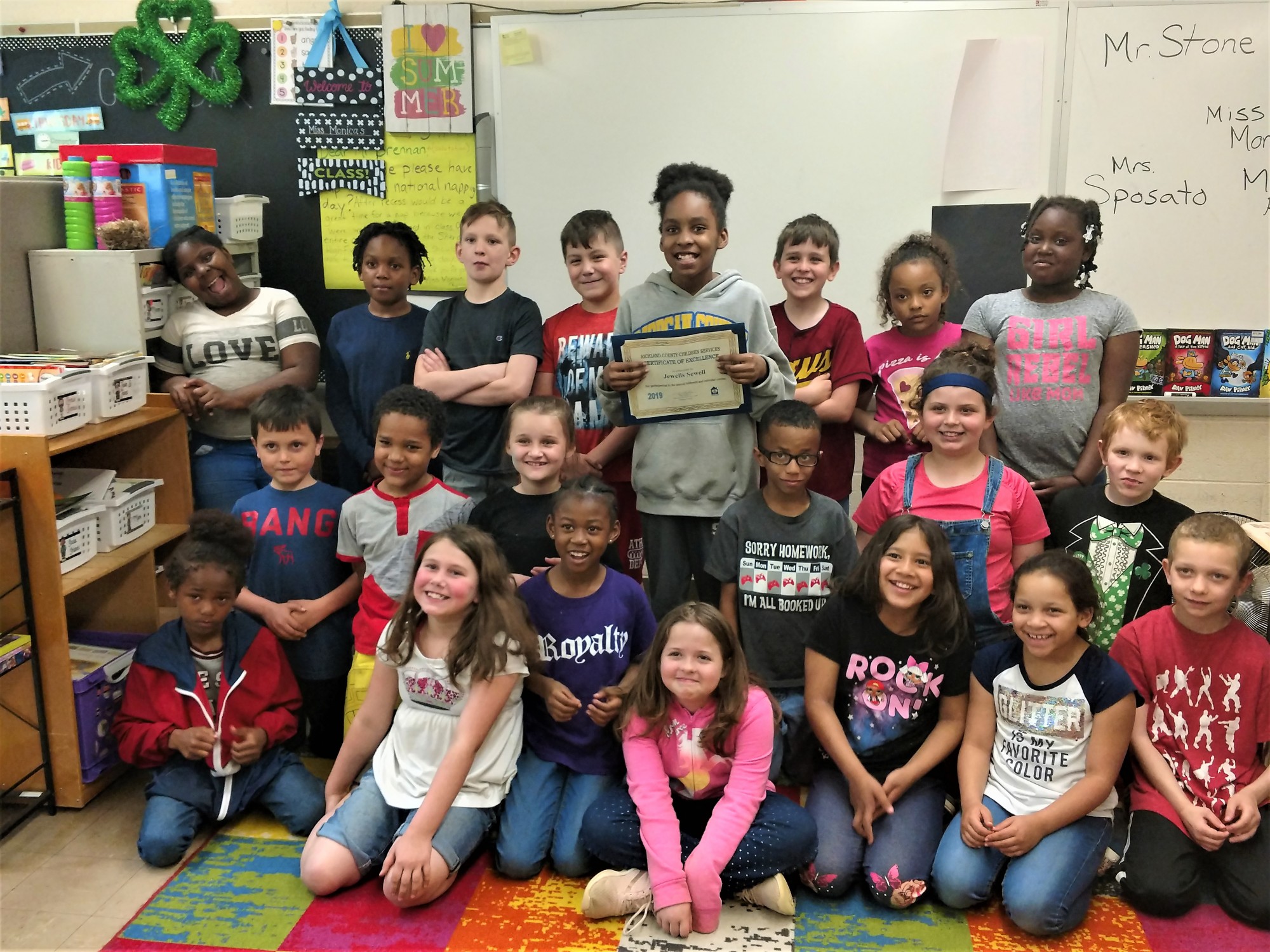 John Sherman Elementary student's drawing selected for agency calendar
