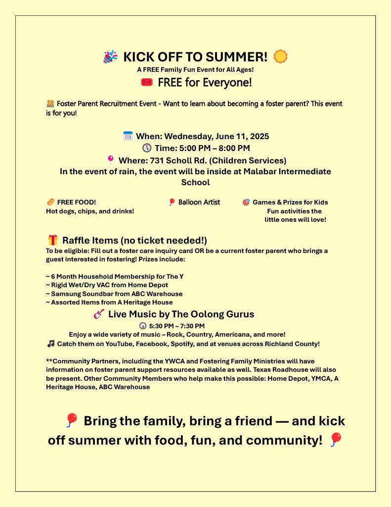 RCCS Foster Parent Recruitment Event 
